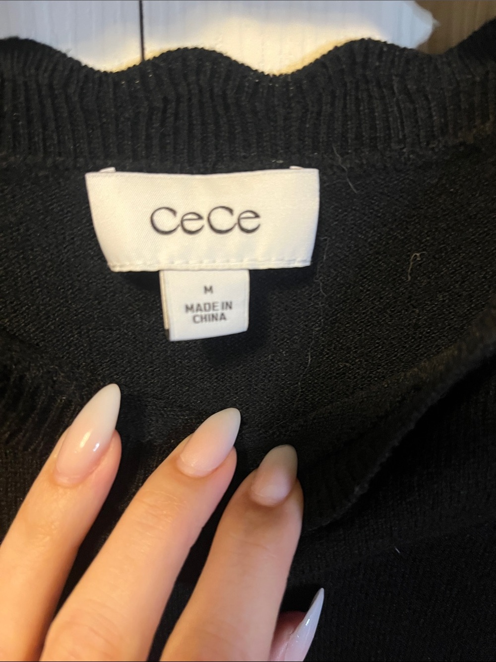 CeCe Black Short Sleeve Knit Tee - Picture 2 of 4